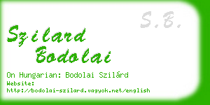 szilard bodolai business card